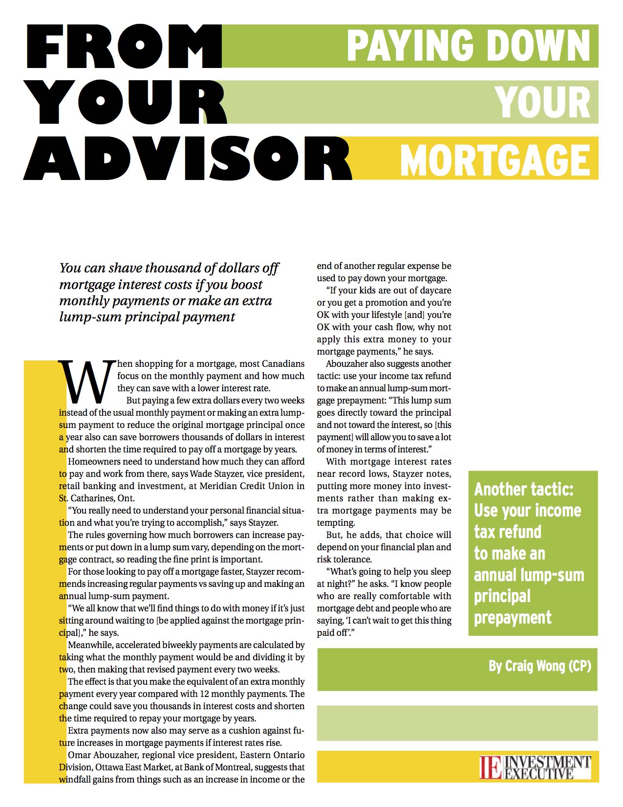 Paying down your mortgage