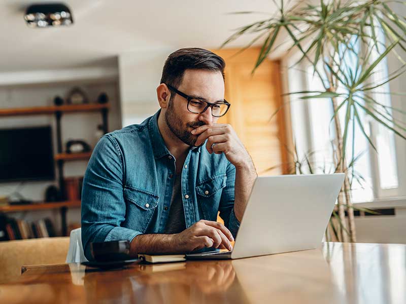 advisor working from home