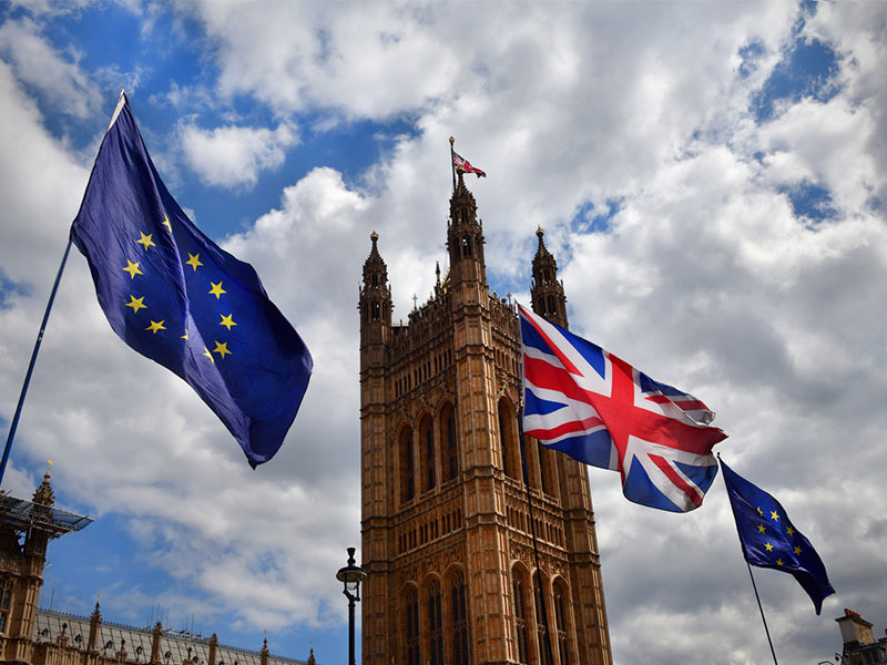 EU and UK flags
