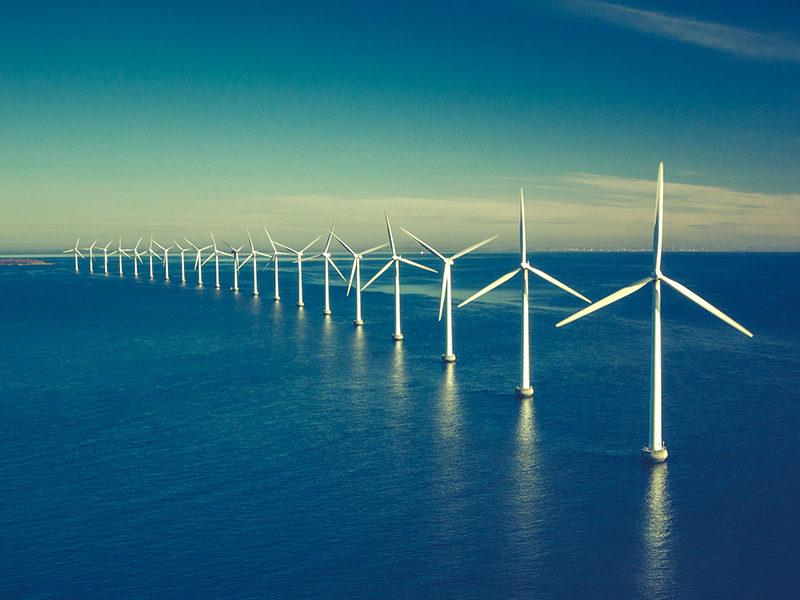 wind turbine on water