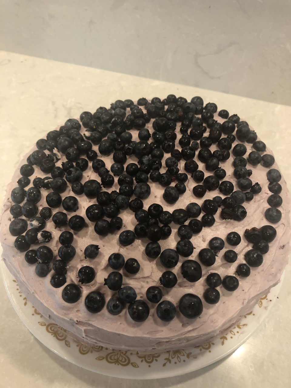 Blueberry-topped cake