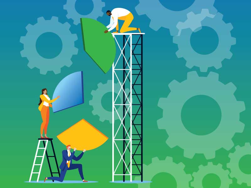 Concept of building an investment portfolio