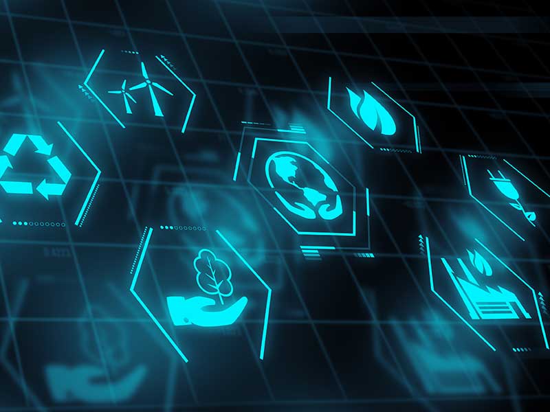 Various symbols of ESG investment strategy