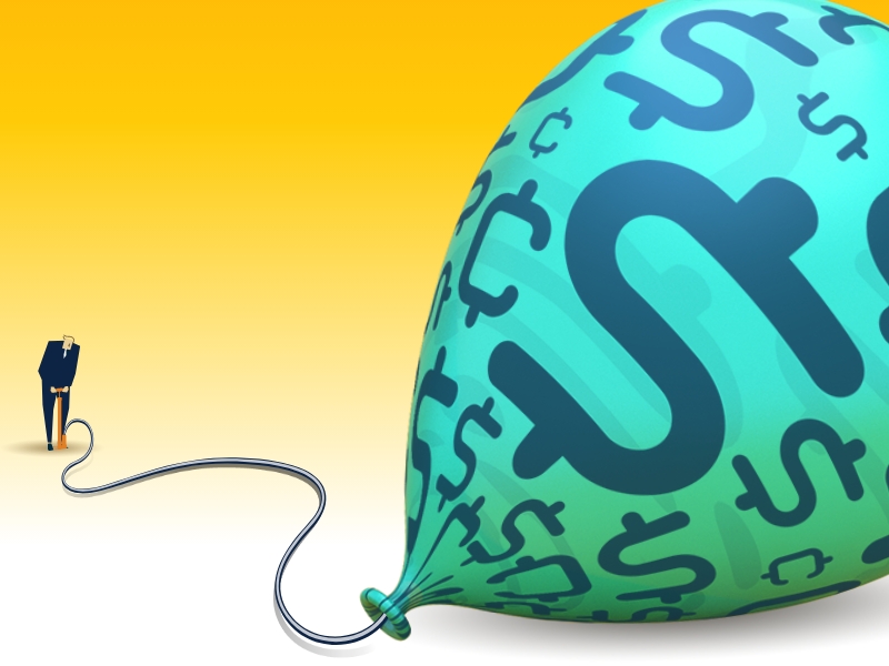 Inflating balloon
