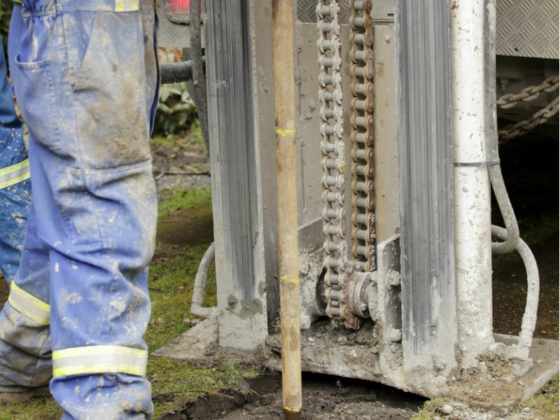 Drilling, Sampling for an Excavation.