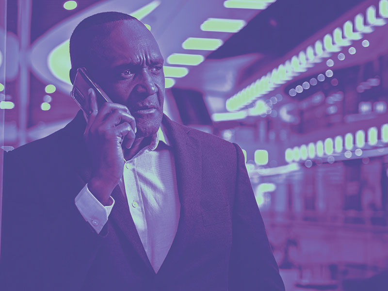 businessman talking on phone