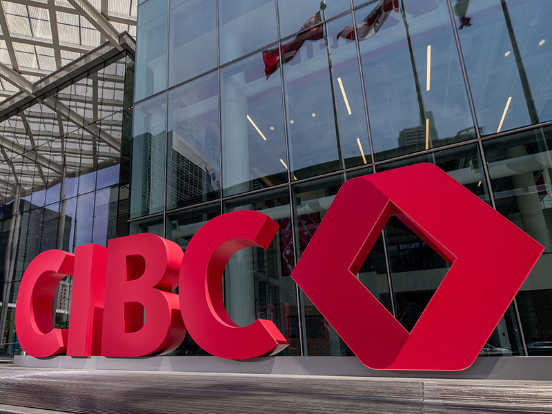 CIBC street level sign