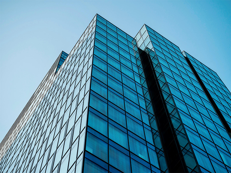 Windows of a tall office building