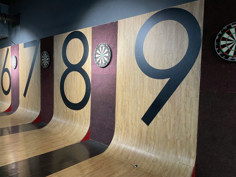 Dart boards with large number 9