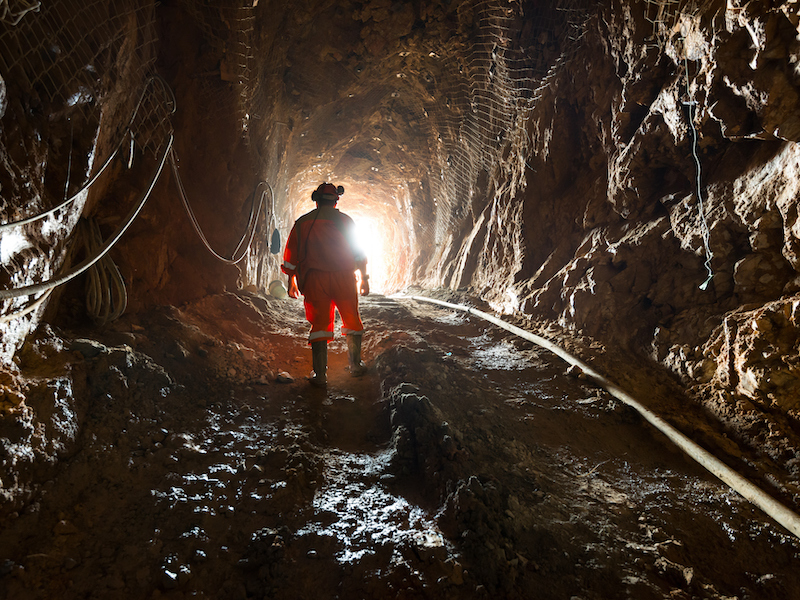 Miner underground