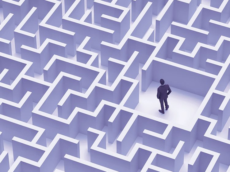 Man in a maze