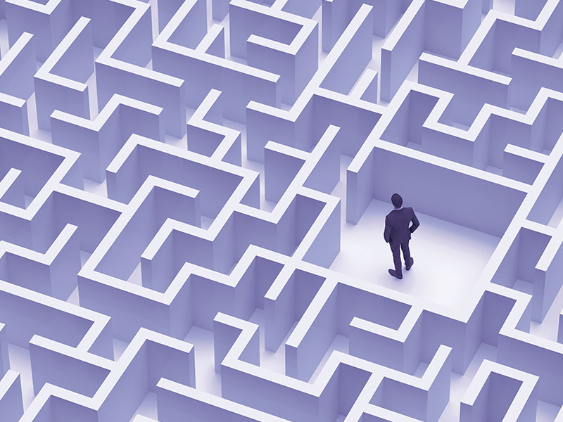 Man in a maze