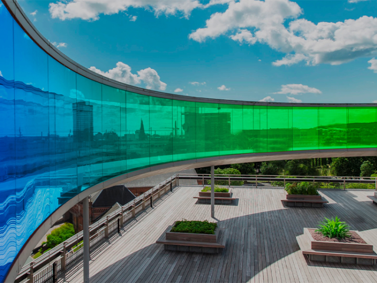 Panorama colorful building