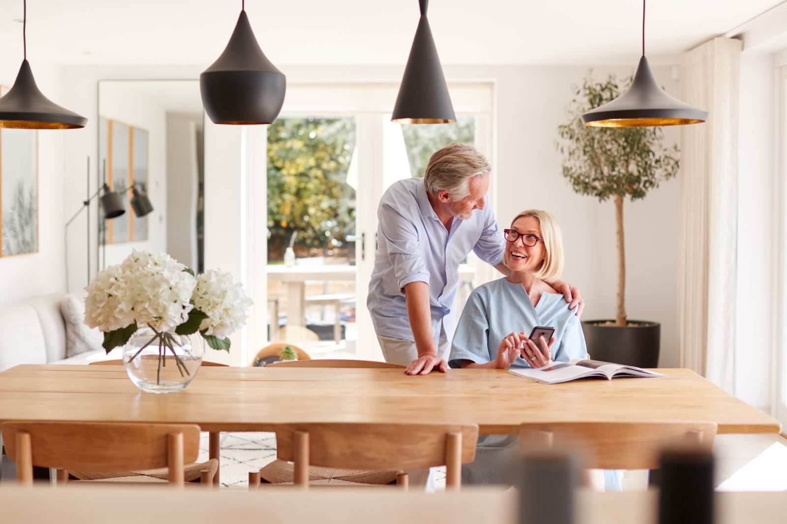Senior couple at home